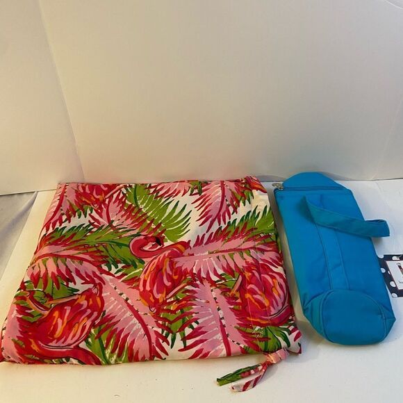 BB Pink flamingo wet bag and insulated bottle holder beach lot - Picture 1 of 12